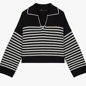 Maje 100% Cashmere Striped Sweater